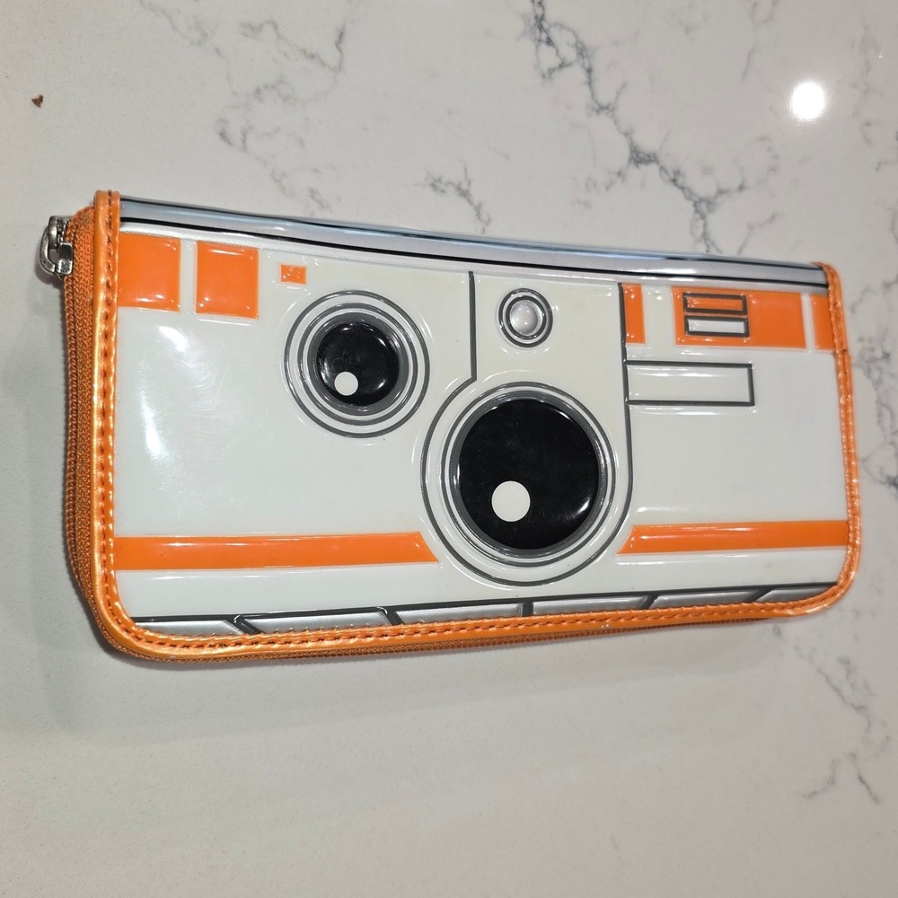 Loungefly Star Wars The Force‎ Awakens BB-8 Zip Around Wallet Orange White Droid